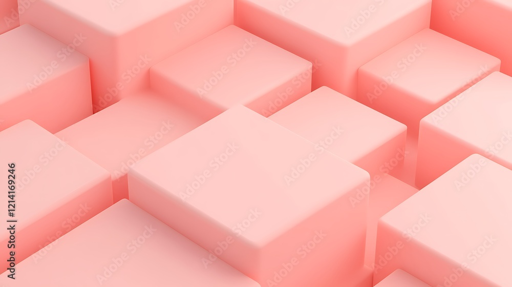 Poster soft pink geometric shapes abstract background with light textures and smooth surfaces for design pr