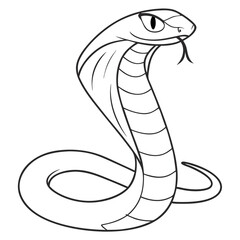 Simple snake clipart with white background.