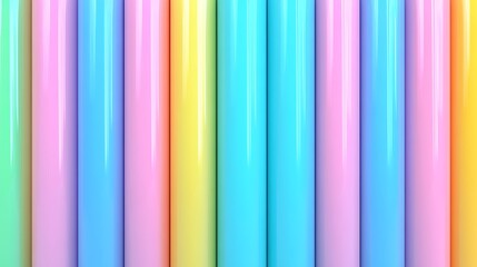 Obraz premium Vibrant Colorful Cylinders in Pastel Shades for Creative Art and Design Backgrounds and Textures