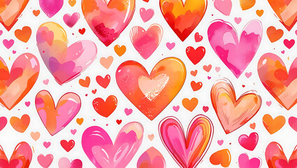 Seamless pattern with heart shape wishing card
