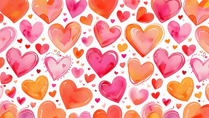 Seamless pattern with heart shape wishing card
