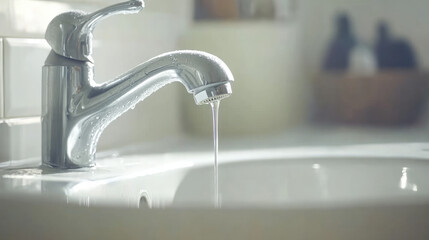 Close-up of a leaking faucet dripping water onto a white porcelain sink, highlighting the urgency of fixing a product issue.