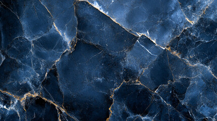 Dark blue marble with golden veins showcasing natural patterns and textures in elegant design