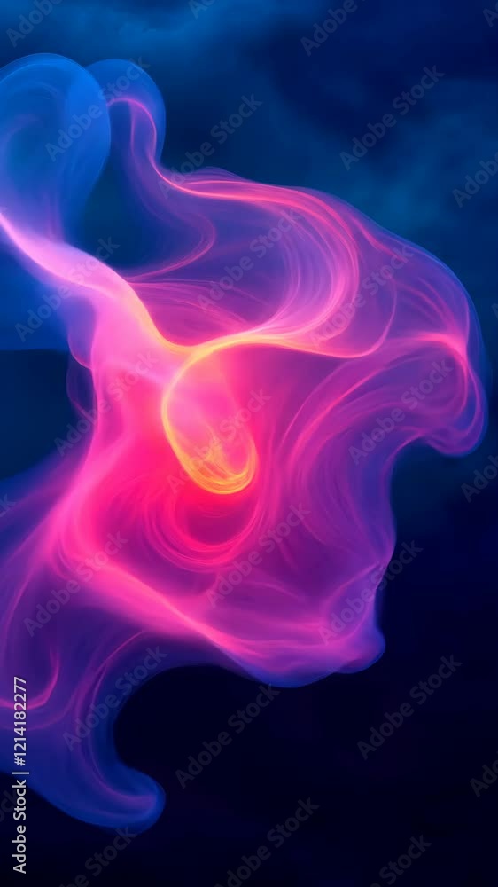 Poster swirling abstract colors create a captivating visual experience in this vibrant composition