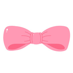 Pink Coquette ribbon bow aesthetic illustration