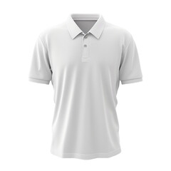 Blank White Men's Short Sleeve Polo Shirt Mockup Template