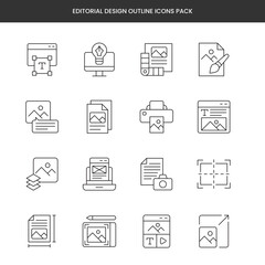 Editorial Design Outline Icons
