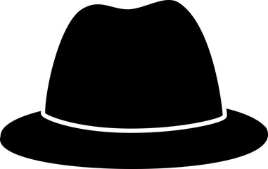 Hat silhouette.
Fathers Day Icon.
Hat Symbol silhouette Isolated
Transparent background.