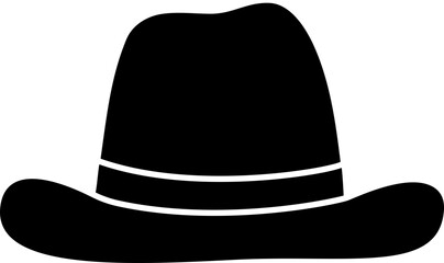 Hat silhouette.
Fathers Day Icon.
Hat Symbol silhouette Isolated
Transparent background.