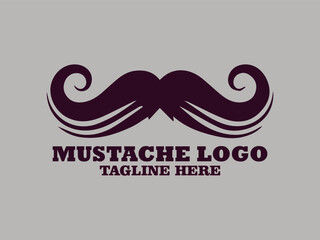 handlebar mustache with timeless retro style classic mustache swirl decoration, bushy symbol of masculinity thin mustache, masculine and unique design mustache logo and mustache vector illustration