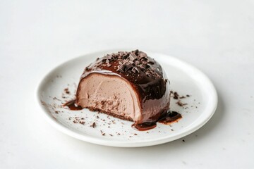 Delightful velvety chocolate mousse with stunning mirror glaze presentation