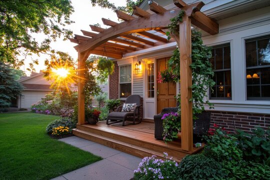 a diy garden trellis project featuring a beautifully crafted wooden trellis