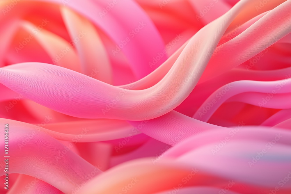 Fototapete Abstract Pink and Coral Swirls Dynamic Composition Smooth Texture Warmth Energy Tranquility Elegant Playful Background Design