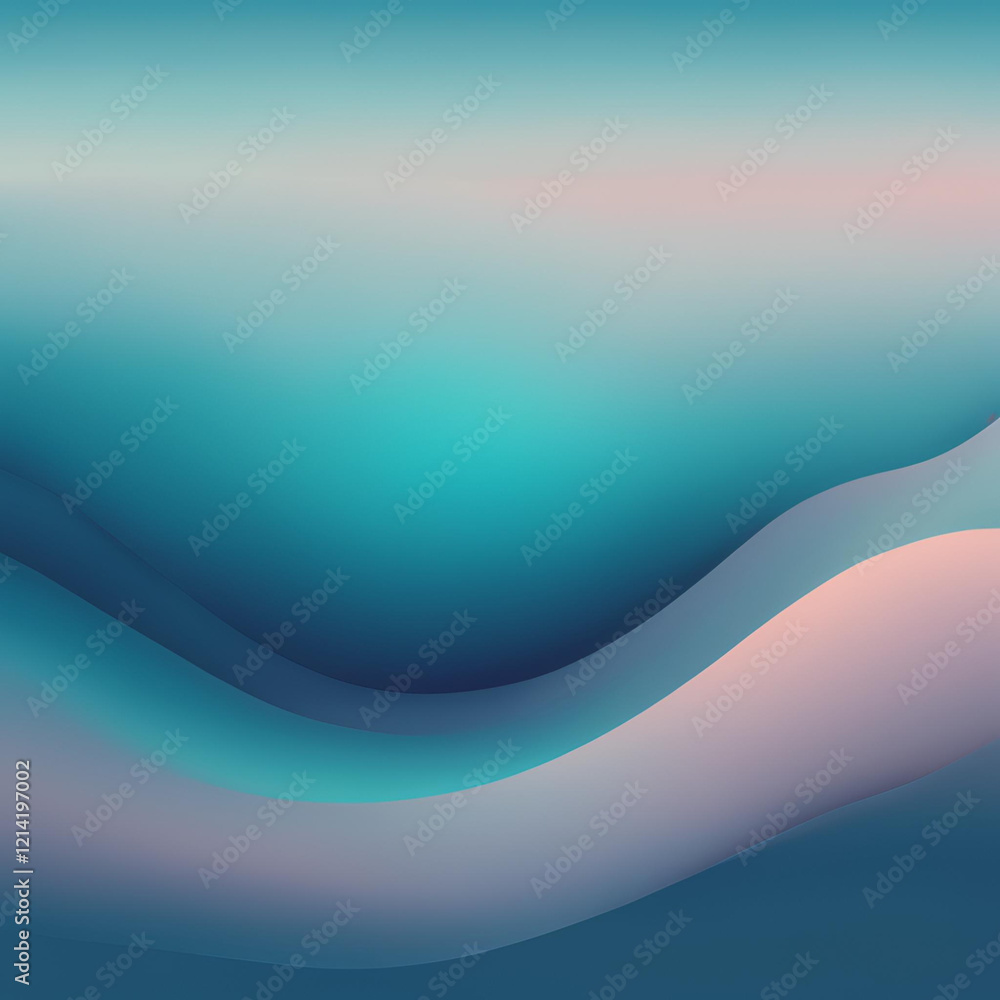 Poster abstract background with flowing waves in cool blue and pink hues. minimalist and modern design evok