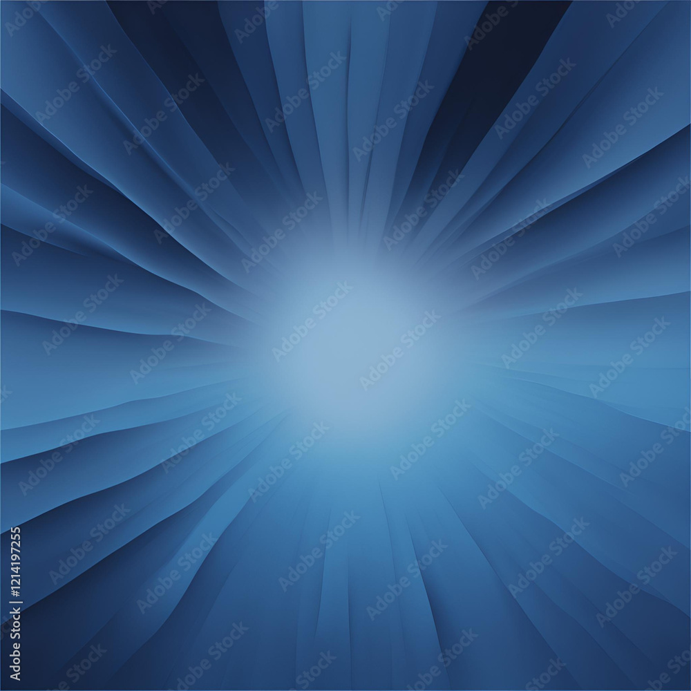 Poster abstract background with blue rays converging on a central point. creates a sense of speed, movement