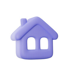 Cute Purple House Icon