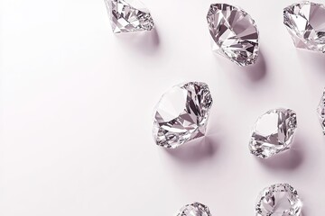 High Quality Picture of Diamond Word Banner on White Background