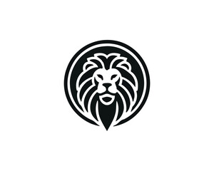 Lion head icon vector. Silhouette simple. Flat style lion. Lion face logo design template. Vector illustration Animal Logotype concept. 