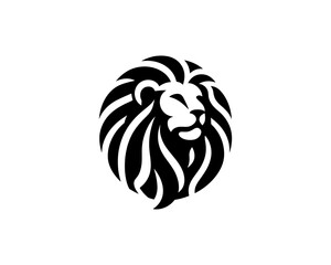 Lion head icon vector. Silhouette simple. Flat style lion. Lion face logo design template. Vector illustration Animal Logotype concept. 