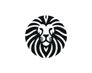 Lion head icon vector. Silhouette simple. Flat style lion. Lion face logo design template. Vector illustration Animal Logotype concept. 