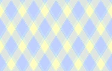 Argyle pattern of geometric rhombus. Harlequin check wallpaper design. Classic diamond shaped textile material for web background, print fabric clothing, sweater, wrapping paper, gift card, invitation