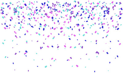 Vibrant confetti explosion on white background.  Perfect for celebratory designs, party invitations, or adding a festive touch to any project.