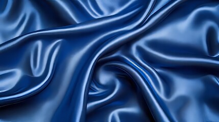 Obraz premium Soft, Silky, Blue Fabric Background for Fashion, Holidays, or Elegant Design Concepts,