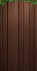 Fototapeta premium Natural Wood and Green Leaves