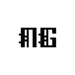 Obraz premium NG monogram logo design letter text name symbol monochrome logotype alphabet character simple logo