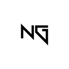 Obraz premium NG monogram logo design letter text name symbol monochrome logotype alphabet character simple logo
