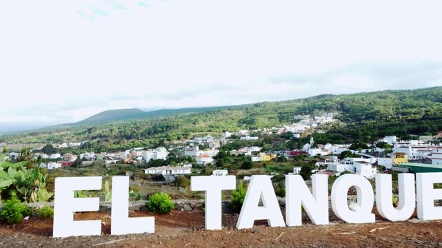 Aerial view from the viewpoint of El Tanque on the island of Tenerife.