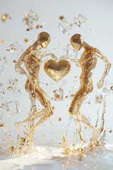 Obraz premium avant-garde Valentine's card