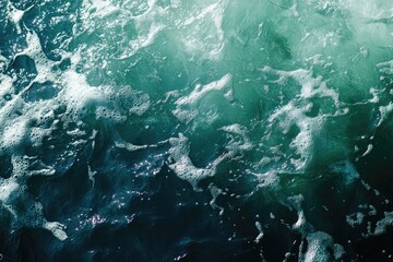 Fototapeta premium Teal Ocean Foam