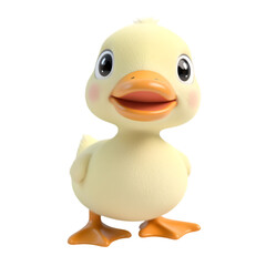 Adorable 3D Yellow Duckling: A Cheerful Character