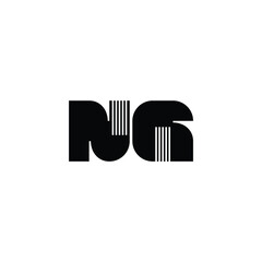 NG monogram logo design letter text name symbol monochrome logotype alphabet character simple logo