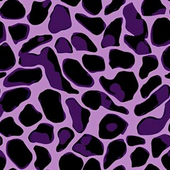 Obraz premium A striking purple and black leopard print design on a vibrant purple background