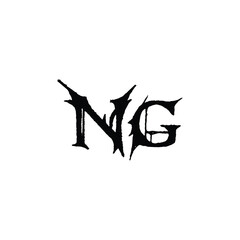 NG monogram logo design letter text name symbol monochrome logotype alphabet character simple logo