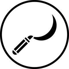 Sickle Vector Icon Style