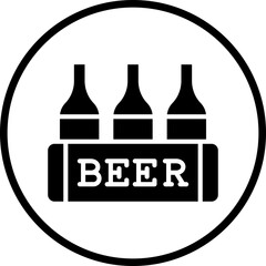 Pack of Beers Vector Icon Style