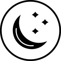 Moon Shine Vector Icon Style