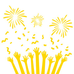 Hands Celebrating New Year