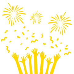 Hands Celebrating New Year
