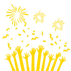 Hands Celebrating New Year