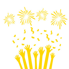 Hands Celebrating New Year