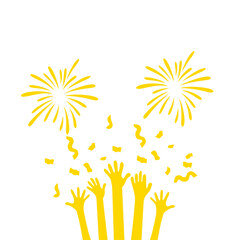 Hands Celebrating New Year