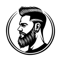 Man vector logo. Icon of man silhouette vector illustration.