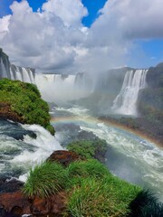 waterfall and rainbow