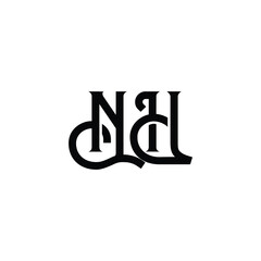 NH monogram logo design letter text name symbol monochrome logotype alphabet character simple logo
