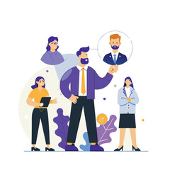 Fototapeta premium problem root cause analysis research leadership flat illustration 