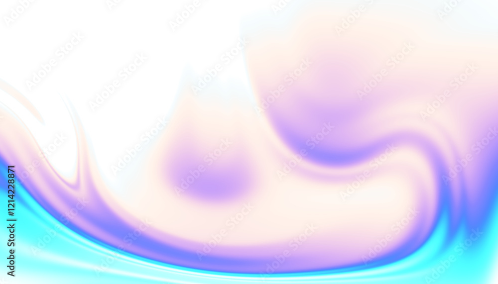 Poster this overlay artwork features an abstract fluid wave background characterized by soft blue and purpl